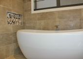 Bathroom renovations - Free standing bath & built-in niche