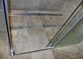 Bathroom renovations - Tiled shower base & Designer sliding door screen