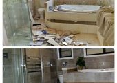 Bathroom before & after renovation