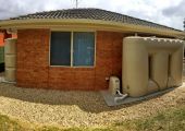 Water tank installations with pump