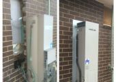 Before & after hot water service installation 