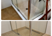 Shower renovation before & after