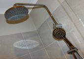 Ensuite renovation, shower head with diverter