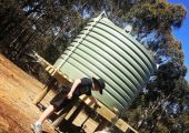 Water tank installation