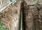 Trench & pipework for unit development