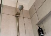 Brushed nickel dual shower head